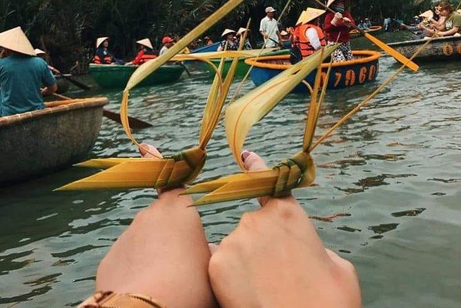 Basket Boat Riding at Bay May coconut village - Entering Bay Mau Coconut Forest by round boat