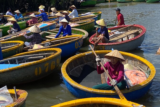 Bay Mau Cooking Class with Market Tour and Basket Boat Ride - A bamboo basket boat through Bay Mau coconut forest