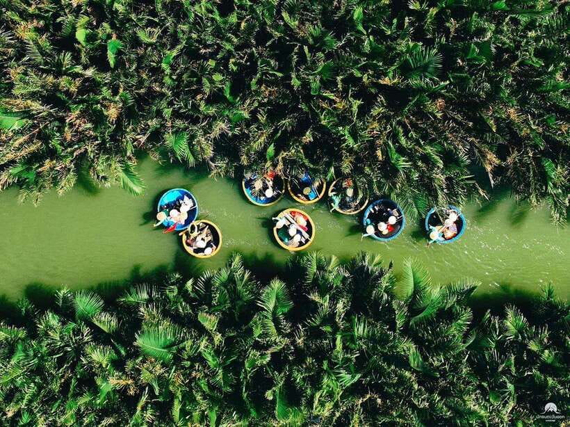 Coconut Basket Boat Ride in Hoi An - Crab fishing, net casting, and learning to row