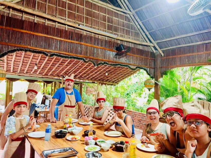 Da Nang/Hoi An: Market Tour, Basket Boat Ride, Cooking Class - Riding through Cam Thanh’s coconut forest