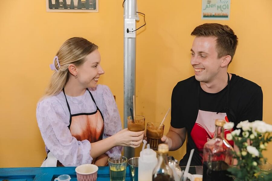 Exploring Vietnamese Coffee Culture, Coffee Making in Hoi An - Making Vietnamese black coffee