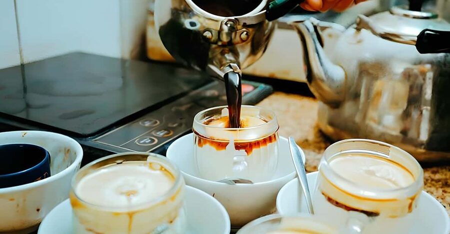 Exploring Vietnamese Coffee Culture, Coffee Making in Hoi An - Hanoi egg coffee and its creamy finish