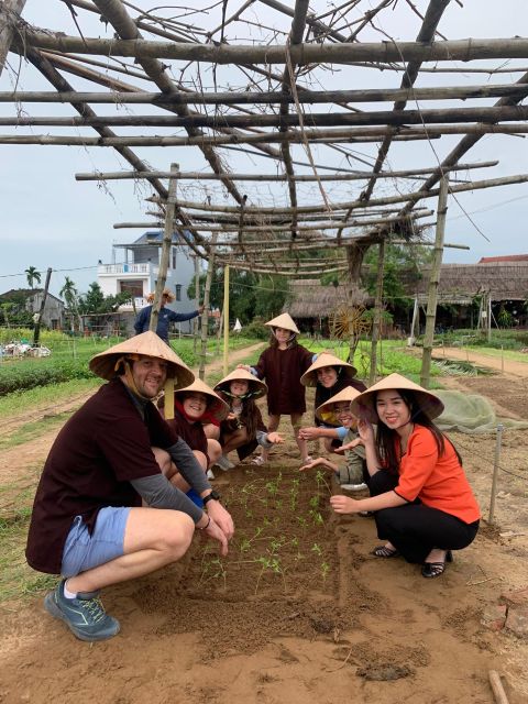 Farming with Farmers at ancient vegetable Village "Tra Que" - Cooking lunch with the local chef