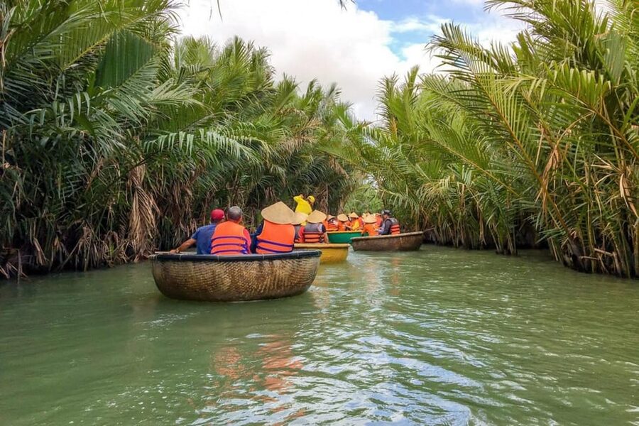 From Hoi An: Bay Mau Coconut Forest Bamboo Basket Boat Ride - Leaving the meeting point in Cam Thanh