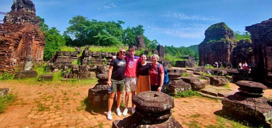 From Hoi An/Da Nang: My Son Sanctuary Morning Tour & Boat - Walking through the red-brick temple ruins