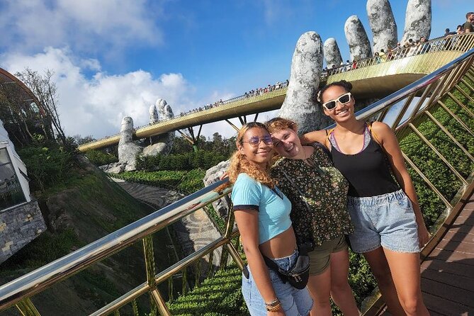 Golden Bridge - Monkey Mountain- Marble Mountains - Dragon Bridge - Walking the Golden Bridge and its giant hands