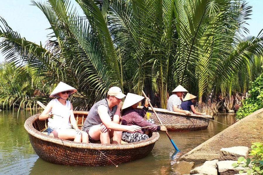 Hoi An Bamboo Basket Boat Ride in Water Coconut Forest - Drifting through Bay Mau Coconut Forest