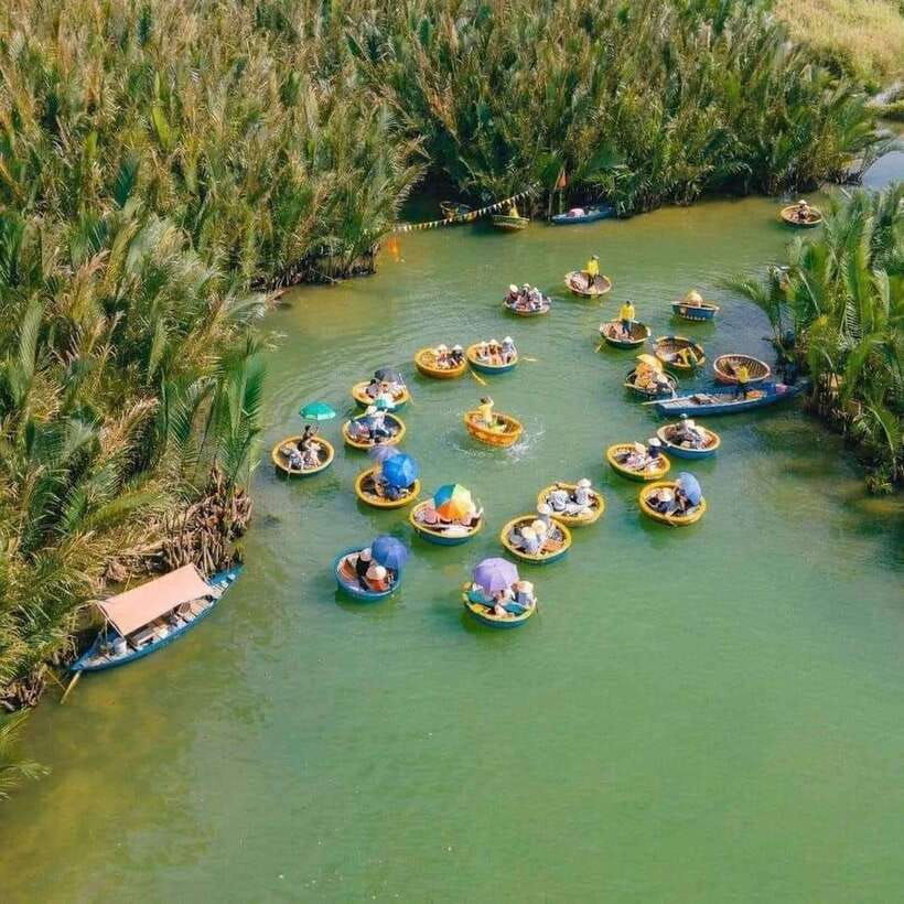 Hoi An : Bamboo Basket Boat Tour and Transfer - A low-slung ride through Cam Thanh’s coconut waterways