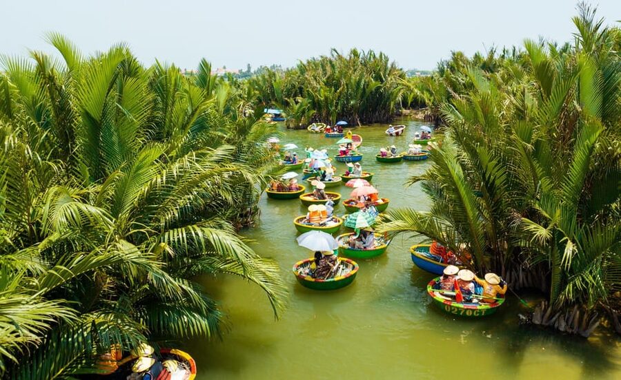 Hoi An: Basket boat tour at the coconut village - What the coconut forest adds to the ride