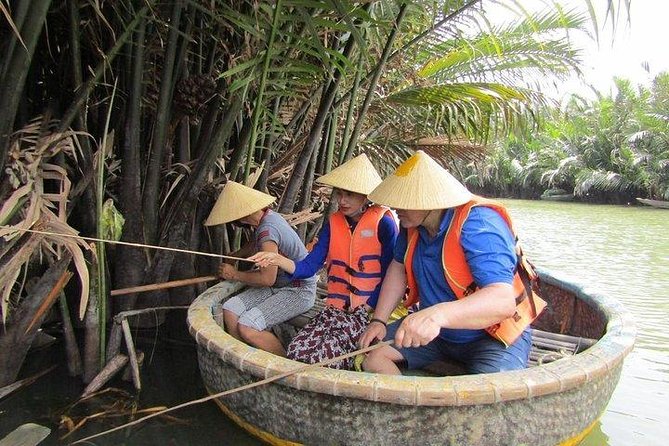 Hoi An Basket Boat Tour ( basket boat, visit water coconut forest, fishing crab) - Inside the nipa palm forest