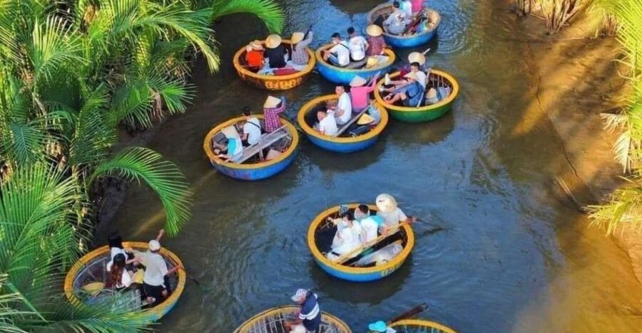 Hoi An : Cam Thanh Basket Boat Riding W Two-way Transfers - The 45-minute basket boat ride