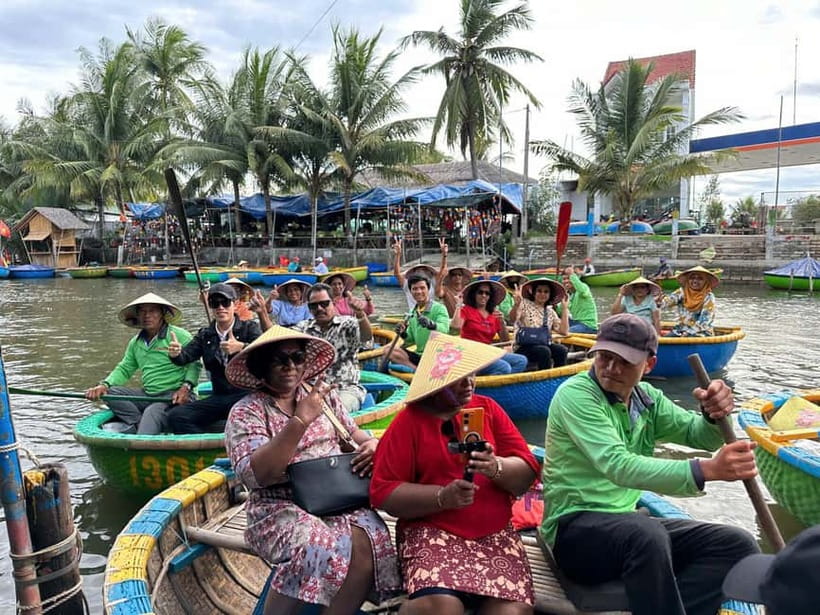 Hoi An Coconut Basket Boat Ride in Thanh Dong Village - Through the nipa palm canals