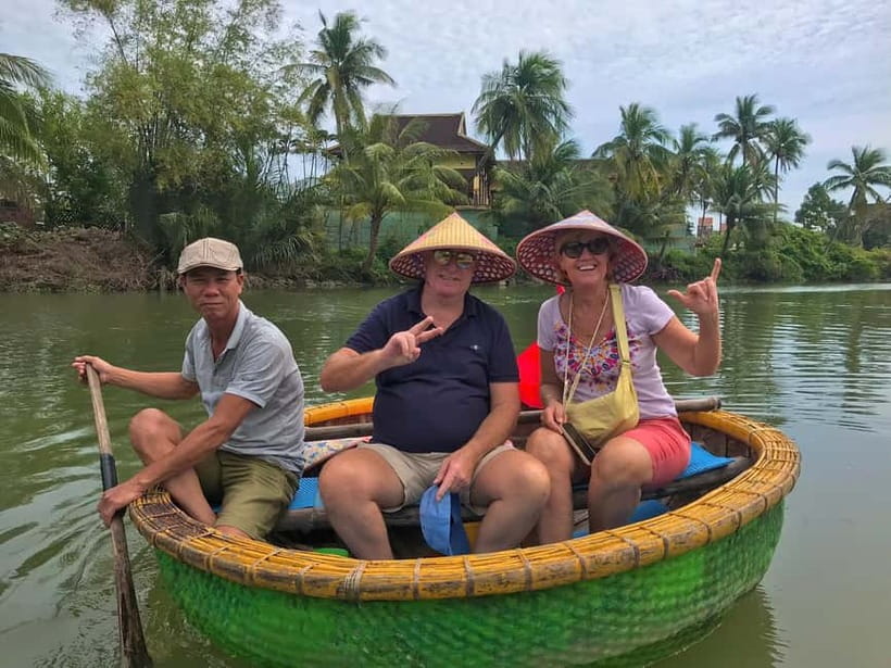 Hoi An Coconut Boat, Lantern Making & Cooking Class Organic - Picking herbs and vegetables at Thanh Dong Organic Garden