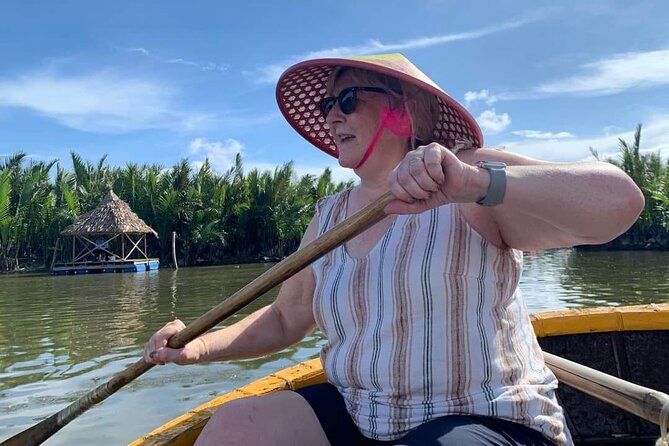 Hoi An Countryside Tour with Bamboo Basket Boat Rowing , Buffalo Ride, Farming - Cam Thanh Village and its wartime shelter