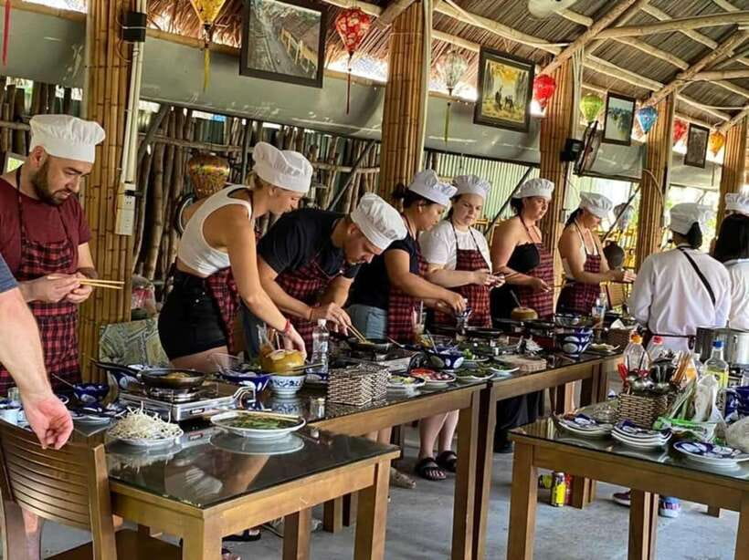 Hoi An: Traditional Cooking Class and Meal with Local Family - Tra Que Herbs Garden after dark