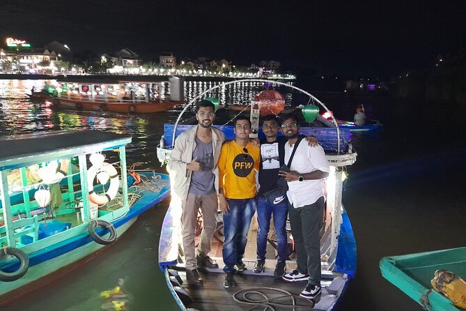HoiAn Small Boat By Night on Bach Dang River - Night brings the lantern ritual