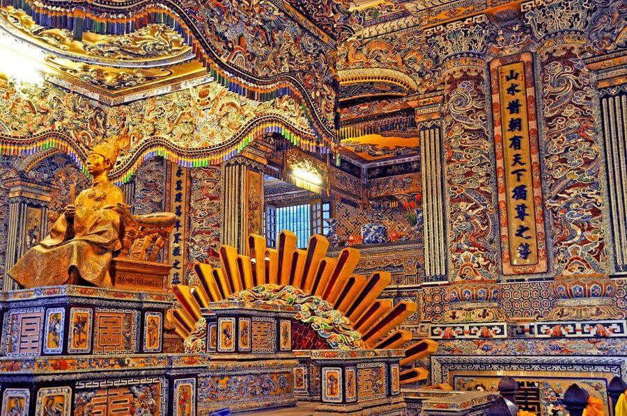 Hue City Tour Full Day - Depart from Da Nang / Hoi An - Khai Dinh Tomb and its lavish details
