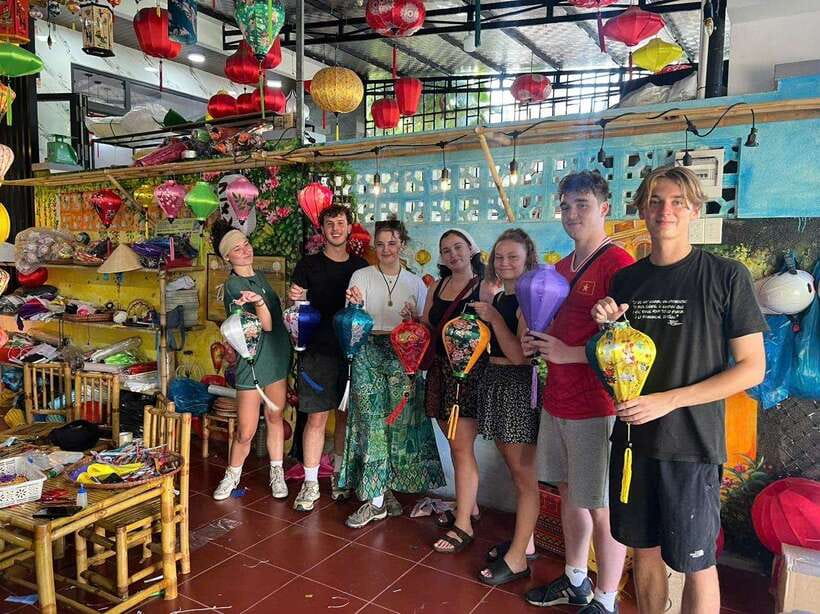Lantern Making Class with Hotel pick-up -Thanh Truc Lantern - Adding the finishing touches