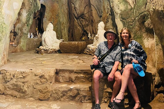 Marble Mountain-Monkey Mountain( Lady Buddha)- Private Tour - Lady Buddha and the pagoda on Son Tra
