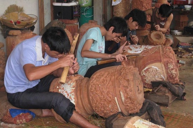 My Son Holyland and Rice Paper Making Tour - My Son Sanctuary, Cham towers in a mountain setting