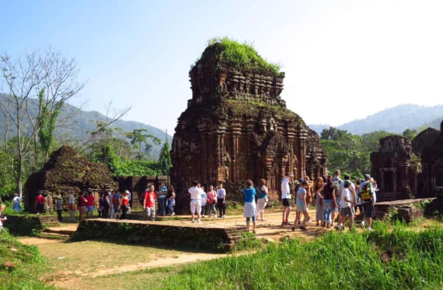 My Son Sanctuary Morning Tour w Thu Bon River Cruise & Lunch - Walking among the Cham brick towers