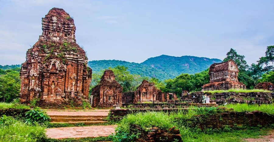 My Son Sanctuary & River Boat Tour From Hoi An or Da Nang - Walking through the Cham temple ruins