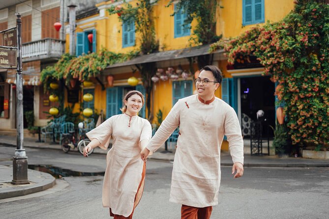 Private Photo Shoot in Hoi An - Golden alley and bougainvillea backgrounds